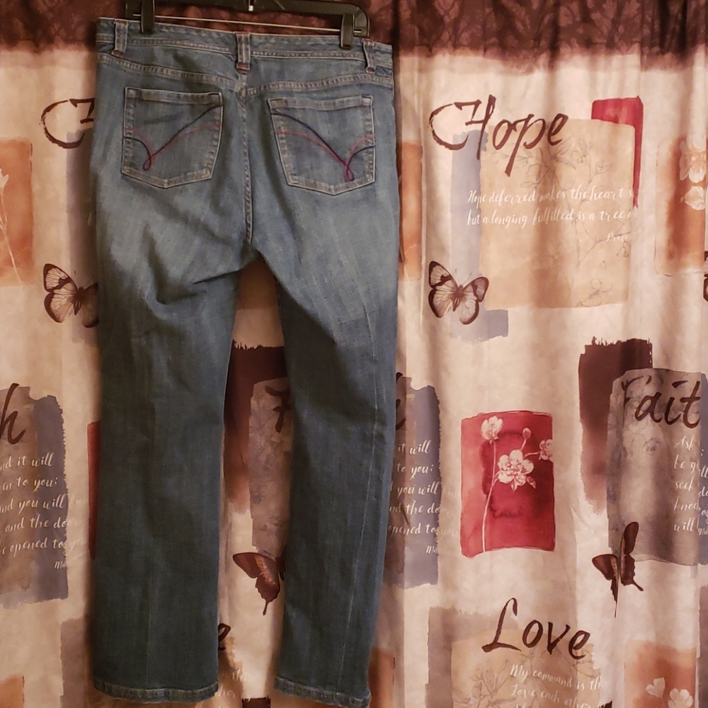 Jeans w/ Red Threading - Picture 2 of 3